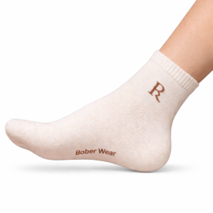 Bober Wear Unisex Bamboo Crew Socks Off-White
